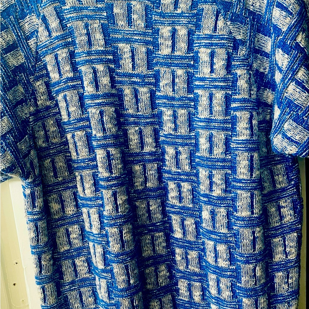 Vintage 80s Basket WeaveSweater Alberoy Women's Size M Grannycore Made In USA